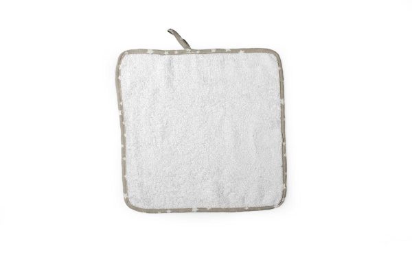 ΛΑΒΕΤΕΣ ΩΜΟΥ bebe 39 30X30 Λευκό/Έλεφαντ 100% Cotton