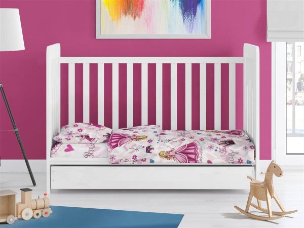 ΣΕΝΤΟΝΙΑ ΕΜΠΡΙΜΕ ΣΕΤ 3 τεμ bebe Princess 390 120X160 Pink 70/30 Cott/Pol