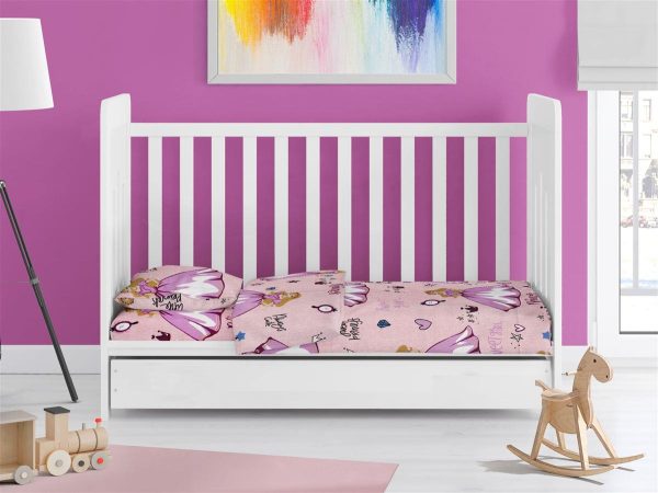 ΣΕΝΤΟΝΙΑ ΕΜΠΡΙΜΕ ΣΕΤ 3 τεμ bebe Princess 391 120X160 Pink 70/30 Cott/Pol