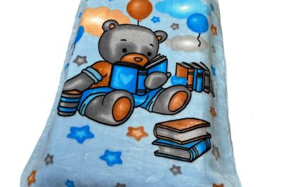 ΚΟΥΒΕΡΤΑ ΒΕΛΟΥΤΕ ΠΟΛΥΤΕΛΕΙΑΣ bebe Studying Bear 36 110X140 Baby Blue 100% Polyester