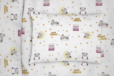 ΜΑΞΙΛΑΡΟΘΗΚΗ ΕΜΠΡΙΜΕ bebe Sweet Dreams 553 35X45 White-Pink 100% Cotton