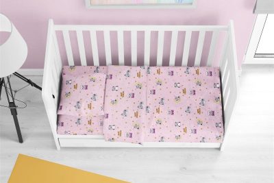 ΠΑΠΛΩΜΑ ΕΜΠΡΙΜΕ bebe Sweet Dreams 550 120X160 Pink 100% Cotton