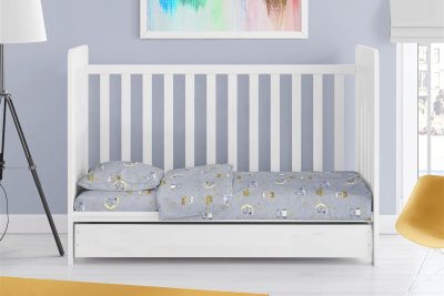 ΠΑΠΛΩΜΑΤΟΘΗΚΗ ΕΜΠΡΙΜΕ bebe Sweet Dreams 552 120X160 Grey 100% Cotton