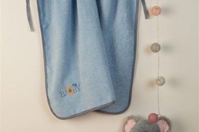 ΚΑΠΑ Με Κέντημα bebe Baby Bear 161 75X85 Σιελ 100% Cotton