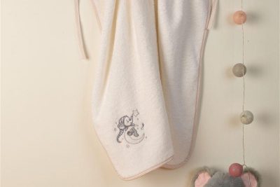 ΚΑΠΑ Με Κέντημα bebe Dreaming Elephant 168 75X85 Λευκό 100% Cotton