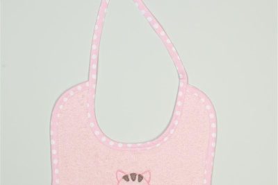 ΣΑΛΙΑΡΑ Με Κέντημα bebe Kitty 136 25X25 Ροζ 100% Cotton