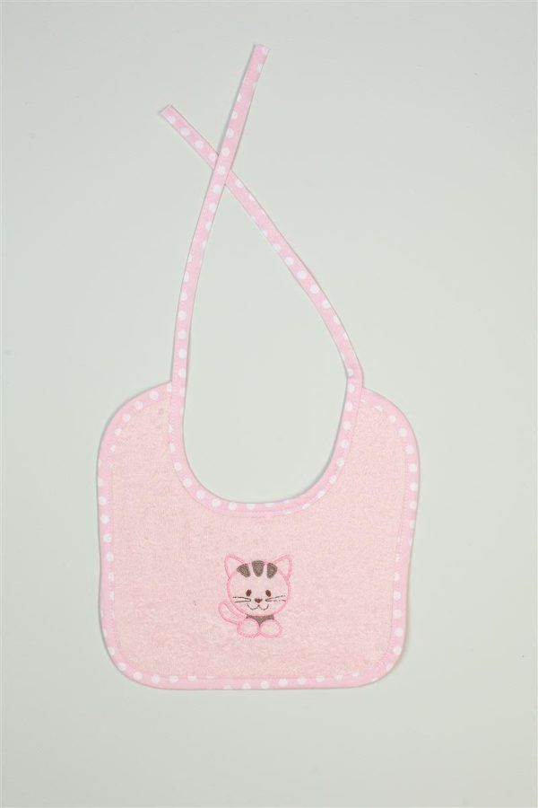 ΣΑΛΙΑΡΑ Με Κέντημα bebe Kitty 136 25X25 Ροζ 100% Cotton