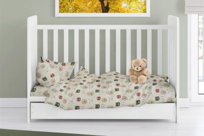 ΠΑΠΛΩΜΑ ΕΜΠΡΙΜΕ bebe Big Cats 27 120X160 Light Olive 100% Cotton Flannel