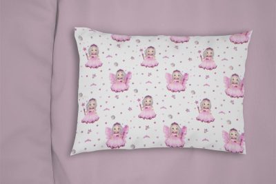 ΜΑΞΙΛΑΡΟΘΗΚΗ ΕΜΠΡΙΜΕ bebe Fairy 87 35X45 White-Pink 100% Cotton Flannel