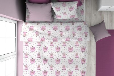 ΠΑΠΛΩΜΑΤΟΘΗΚΗ ΕΜΠΡΙΜΕ kids Fairy 87 160X240 White-Pink 100% Cotton Flannel