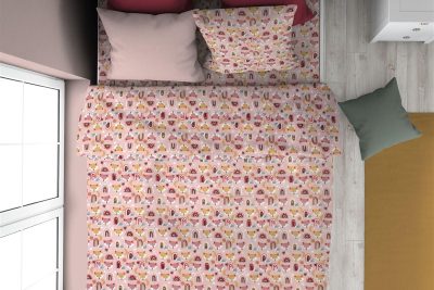 ΠΑΠΛΩΜΑΤΟΘΗΚΗ ΕΜΠΡΙΜΕ kids Fox 52 160X240 Coral 100% Cotton Flannel