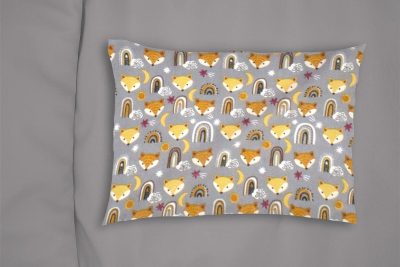 ΜΑΞΙΛΑΡΟΘΗΚΗ ΕΜΠΡΙΜΕ bebe Fox 53 35X45 Grey 100% Cotton Flannel