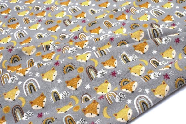 ΣΕΝΤΟΝΑΚΙ ΛΙΚΝΟΥ bebe Fox 53 80X110 Grey 100% Cotton Flannel