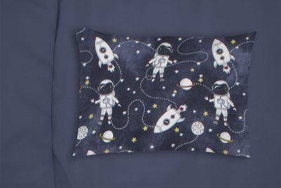 ΜΑΞΙΛΑΡΟΘΗΚΗ ΕΜΠΡΙΜΕ kids Galaxy Travel 90 50X70 Blue 100% Cotton Flannel