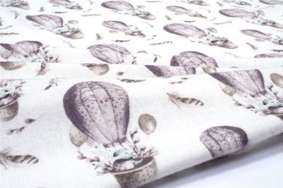 ΠΑΝΑ ΦΑΝΕΛΑ bebe Hot Air Balloon 78 80X80 Lilac 100% Cotton Flannel