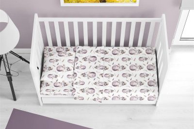 ΣΕΝΤΟΝΙΑ ΕΜΠΡΙΜΕ ΣΕΤ 3 τεμ bebe Hot Air Balloon 78 120X160 Lilac 100% Cotton Flannel