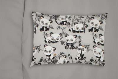 ΜΑΞΙΛΑΡΟΘΗΚΗ ΕΜΠΡΙΜΕ bebe Panda Bear 96 35X45 Grey 100% Cotton Flannel