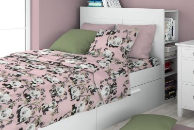 ΣΕΝΤΟΝΙΑ ΕΜΠΡΙΜΕ ΣΕΤ 3 τεμ kids Panda Bear 97 160X240 Pink 100% Cotton Flannel