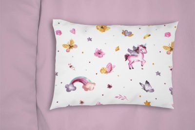 ΜΑΞΙΛΑΡΟΘΗΚΗ ΕΜΠΡΙΜΕ kids Unicorn 105 50X70 White 100% Cotton Flannel