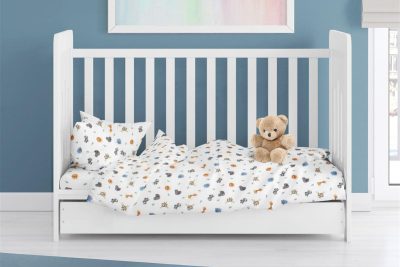 ΠΑΠΛΩΜΑ ΕΜΠΡΙΜΕ bebe Zoo 29 120X160 White 100% Cotton Flannel