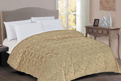 Κουβερτοπάπλωμα Γούνα-Sherpa 730 gsm 1830 Beige 160X220 100% Polyester