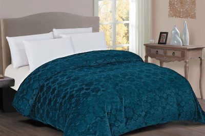 Κουβερτοπάπλωμα Γούνα-Sherpa 730 gsm 1830 Petrol 160X220 100% Polyester