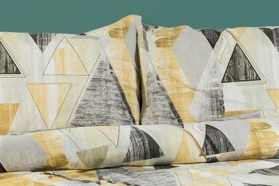 ΜΑΞΙΛΑΡΟΘΗΚΗ ΕΜΠΡΙΜΕ Geometrical 333 50X70 Beige 100% Cotton Flannel