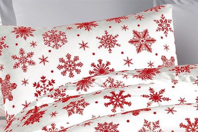 ΜΑΞΙΛΑΡΟΘΗΚΗ ΕΜΠΡΙΜΕ Snowflake 462 50X70 White-Red 70/30 Cott/Pol