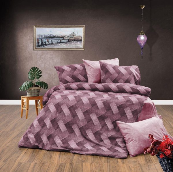 ΣΕΝΤΟΝΙΑ ΕΜΠΡΙΜΕ ΣΕΤ 4 τεμ Αλκμήνη 453 220X240 Mauve 70/30 Cott/Pol