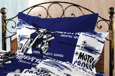 ΜΑΞΙΛΑΡΟΘΗΚΗ ΕΜΠΡΙΜΕ kids Motocross 289 50X70 Blue 70/30 Cott/Pol