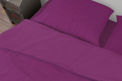 Σεντόνι 1 τεμ Solid 501 160X240 Dark Magenta 100% Cotton