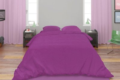 Σεντόνια Σετ 4 τεμ Solid 501 240X270 Dark Magenta 100% Cotton