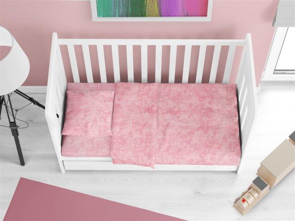 Σεντόνια Σετ 3 τεμ bebe Premium Shadow 617 120X160 Pink 100% Cotton