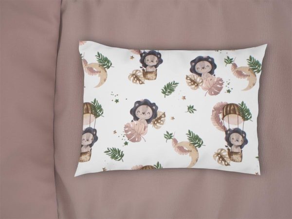 Μαξιλαροθήκη Εμπριμέ kids Lion 532 50X70 Beige 100% Cotton