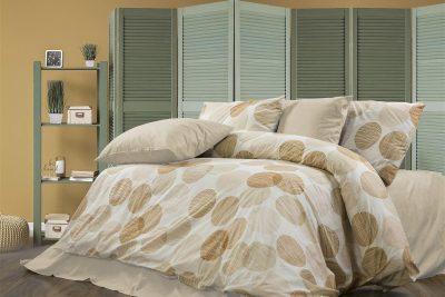 Σεντόνια Εμπριμέ Σετ 3 τεμ Κοραλία 465 160X240 Beige 70/30 Cott/Pol