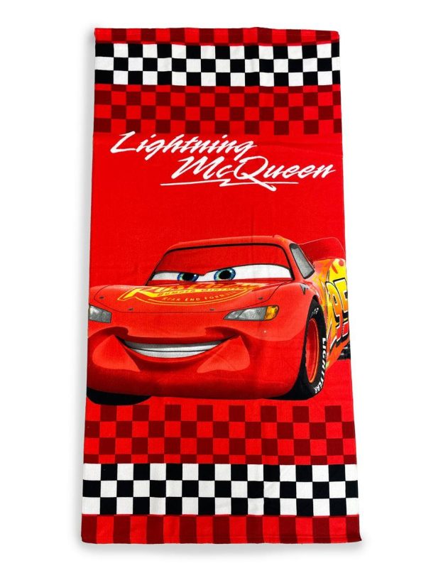 Πετσέτα Θαλάσσης Quick Dry Disney Home Cars 21 70X140 Red 100% Microfiber