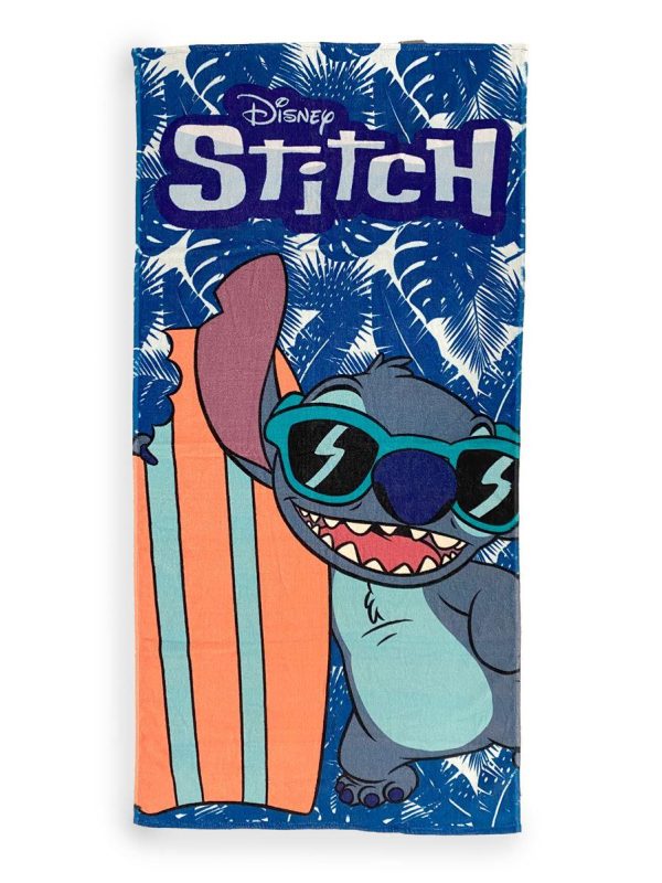 Πετσέτα Θαλάσσης Quick Dry Disney Home Lilo & Stitch 05 70X140 Blue 100% Microfiber