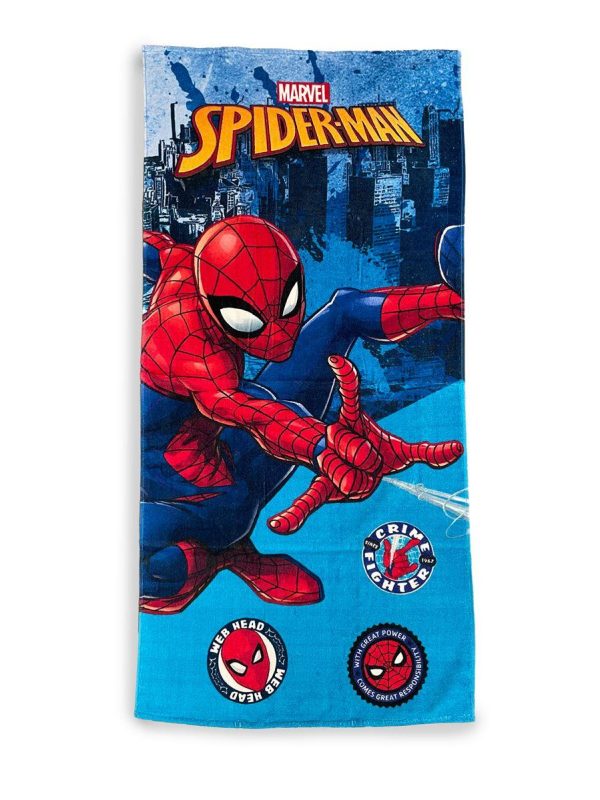 Πετσέτα Θαλάσσης Quick Dry Marvel Spider-Man 96 70X140 Sky Blue 100% Microfiber