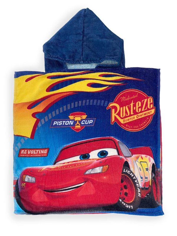 Πόντσο Θαλάσσης Quick Dry Disney Home Cars 23 50X100 Blue 100% Microfiber