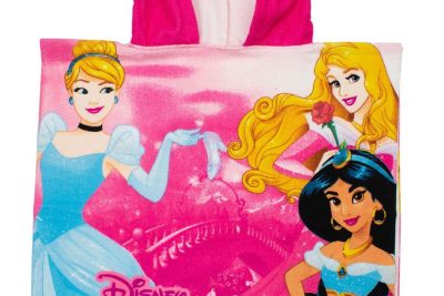 Πόντσο Θαλάσσης Quick Dry Disney Home Princess 24 50X100 Pink 100% Microfiber