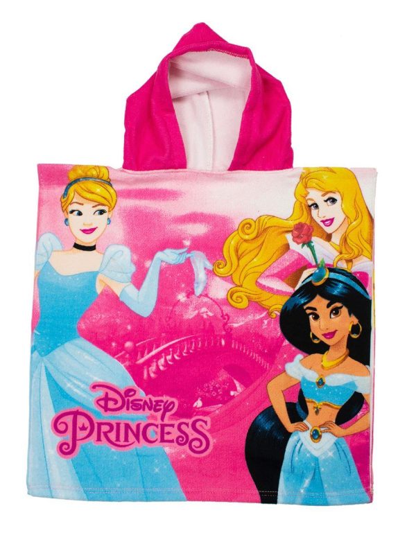 Πόντσο Θαλάσσης Quick Dry Disney Home Princess 24 50X100 Pink 100% Microfiber