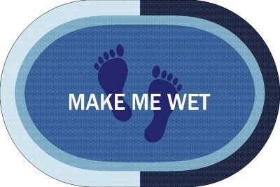 Πατάκι Μπάνιου Oval Αντιολισθητικό Make Me Wet 50X70 Sky Blue 100% Polyester