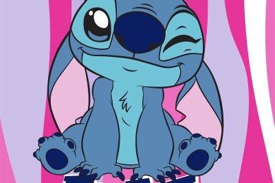 Λαβέτα Νηπιαγωγείου Disney Home Lilo & Stitch 74 30X30 Pink 100% Polyester