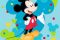 Λαβέτα Νηπιαγωγείου Disney Home Mickey 73 30X30 Turquoise 100% Polyester