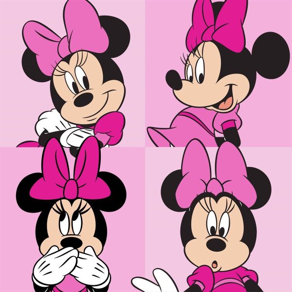 Λαβέτα Νηπιαγωγείου Disney Home Minnie 76 30X30 Pink 100% Polyester