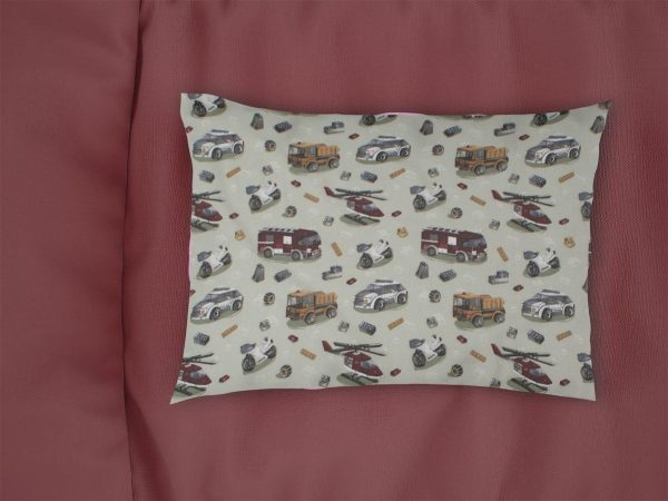 Μαξιλαροθήκη Εμπριμέ bebe Toys 47 35X45 Olive 100% Cotton Flannel