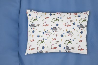 Μαξιλαροθήκη Εμπριμέ kids Nemo 31 50X70 White 100% Cotton Flannel