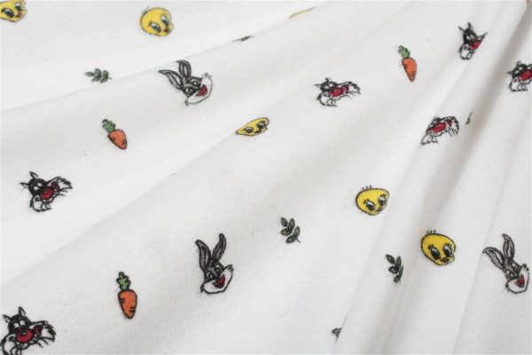 Σεντονάκι Λίκνου bebe Looney Tunes 38 80X110 White 100% Cotton Flannel