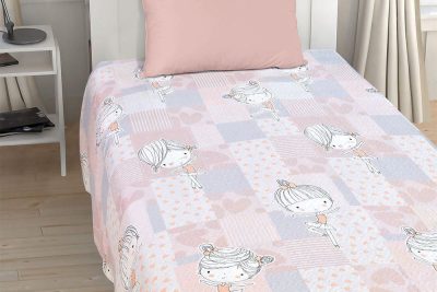 LINO ΚΟΥΒΕΡΛΙ GIRLY PINK-GREY 160X220