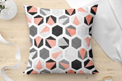 LINO ΜΑΞΙΛΑΡΟΘΗΚΗ HEXAGON 301 CORAL 45X45